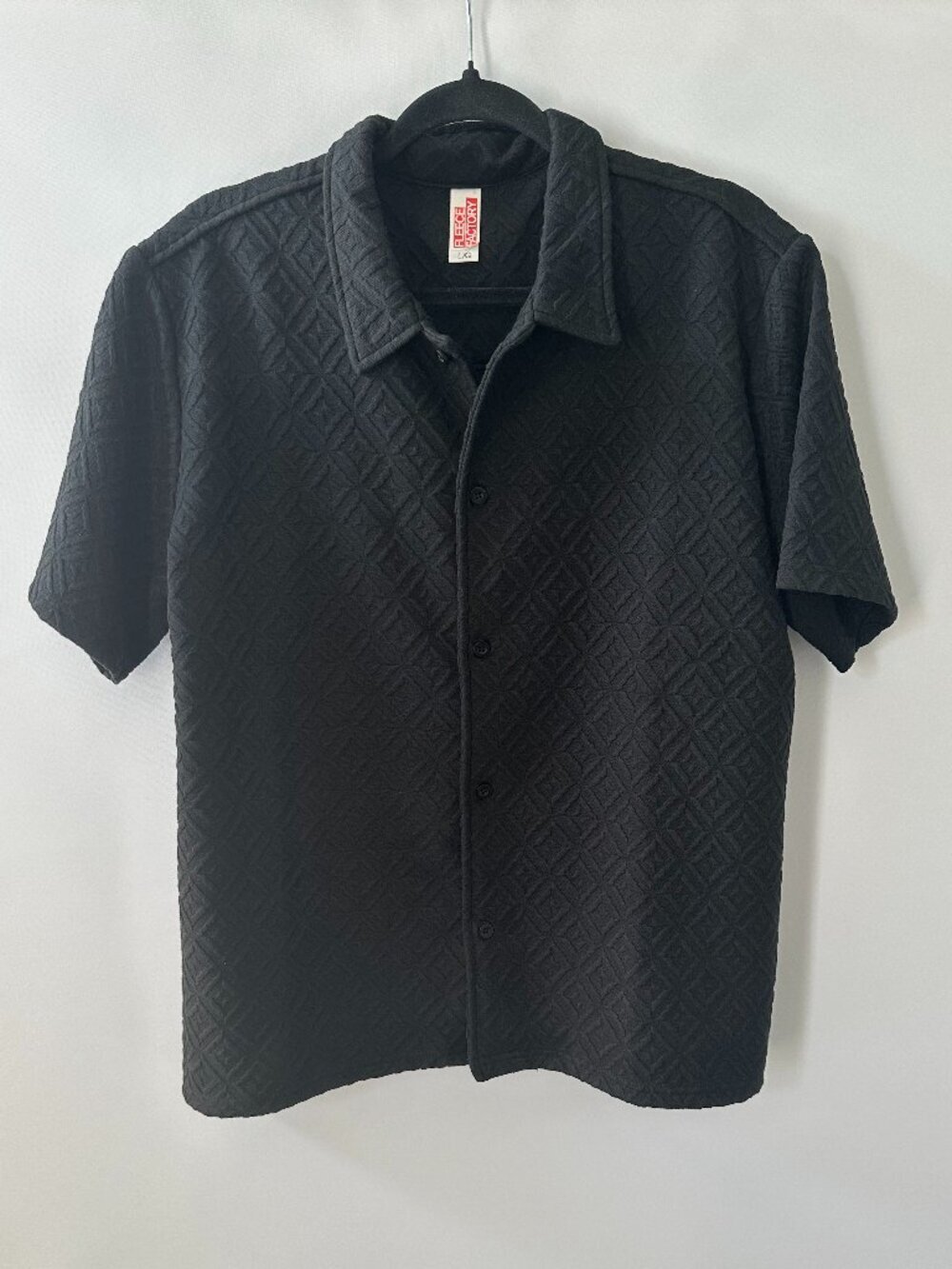 Fleece Factory Black Large Men's Short Sleeve Shirt